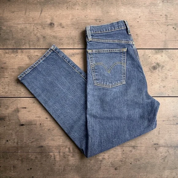 LEVI’S RIBCAGE STRAIGHT LEG ULTRA HIGH RISE BLUE JEANS SIZE 29 - Picture 2 of 5